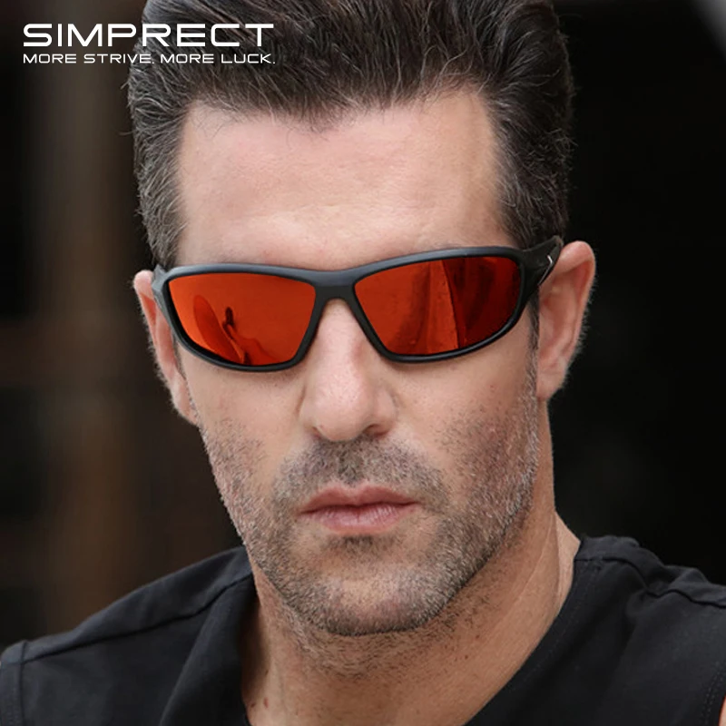 SIMPRECT ретро поляризованные солнцезащитные очки мужские винтажные Квадратные Солнцезащитные очки зеркальные антибликовые водительские солнцезащитные очки для мужчин Oculos