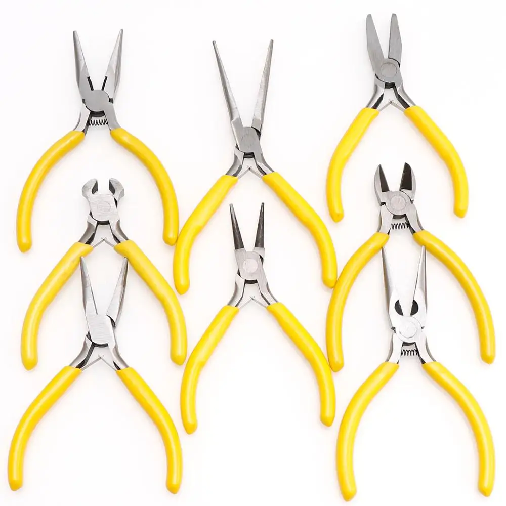 

Yellow Style Jewellery Making Beading Pliers Tools Kit Set Wire Crimping Cable Cutters Hand Tools Long Nose Pliers Multitools