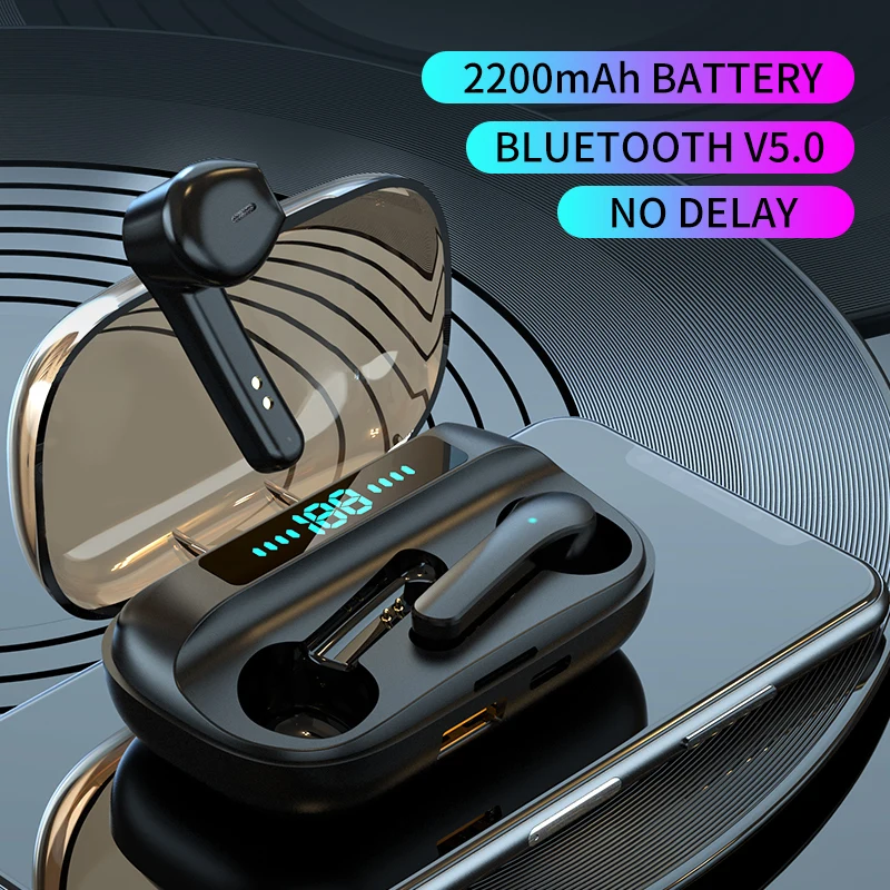 Наушники вкладыши TWS Bluetooth наушники с микрофоном Touch Управление Беспроводной Hi Fi