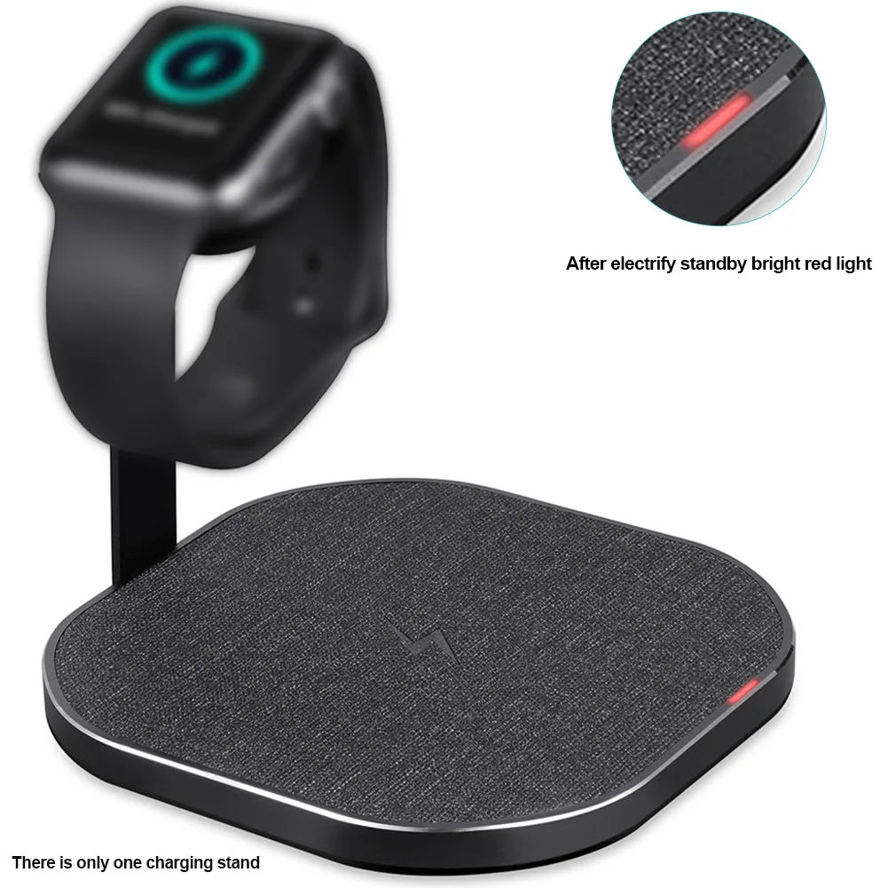 Portable Charging Stand Smartphones Wireless Desktop Holder Aluminum Alloy Mount Bedroom 2 In 1 Convenient For Apple Watch