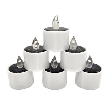 

6 Pcs/Set Electric Candles Home Decoration Halloween Solar Mini LED Candle Light For Home Party Table Decor Drop Shipping