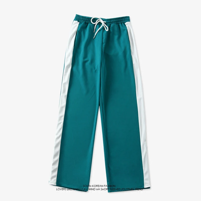 

Kpop Bangtan Boys V Same Cotton Trousers Blue Black Loose Ulzzang Korean Style Jogger Sports Pants