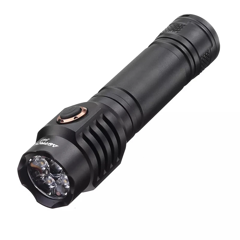 

Astrolux S43 4LED Stepless IPX6 Dimming 18350 18650 Flashlight+20A 18650 Powered Battery Flat Top for Camping Hunting Torch