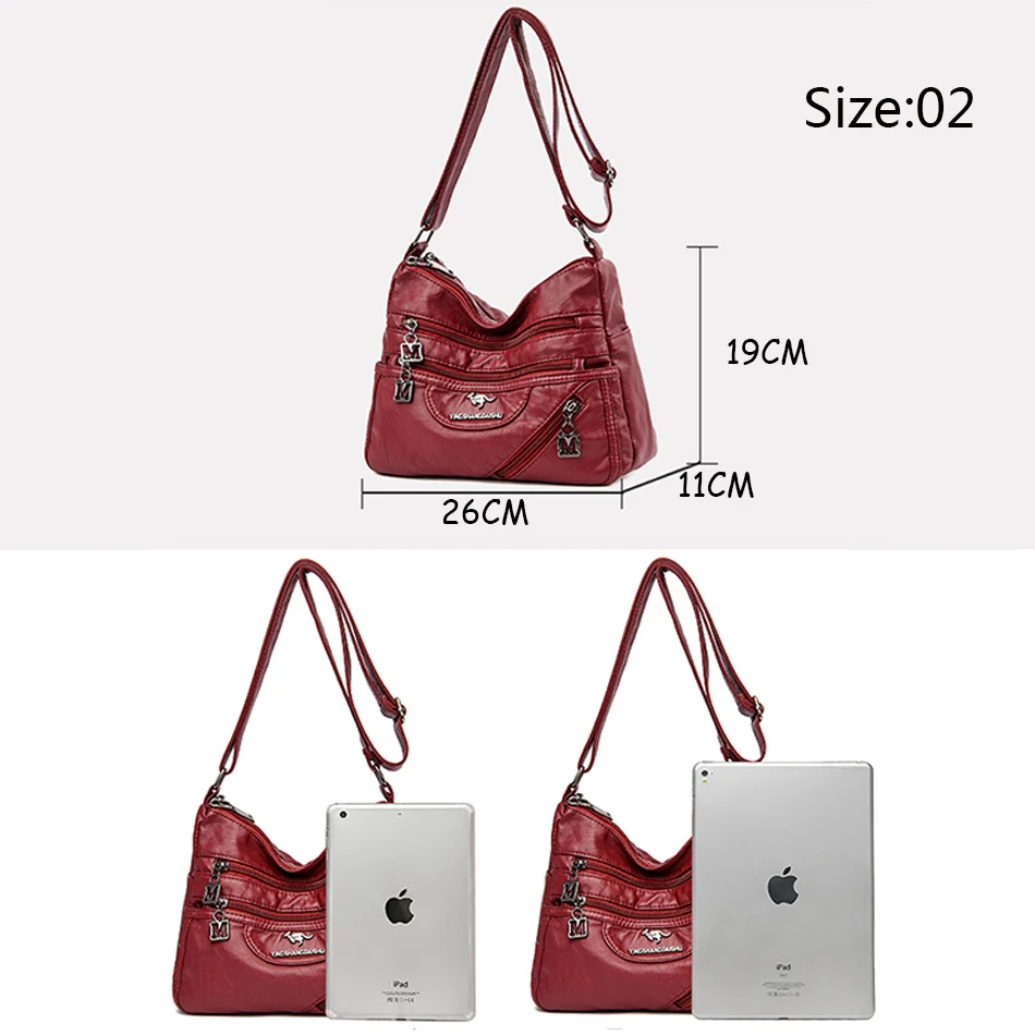 crossbody purse High Quality Soft Leather Luxury Purses and Handbags Women's Bag Designer Multi-pocket Crossbody Shoulder Bag for Women 2022 Sac crossbody purse