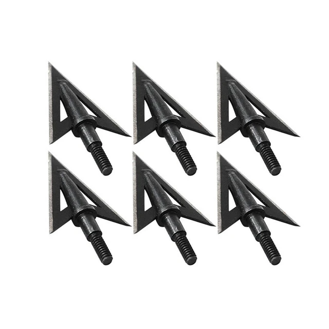 3/6/12pcs Archery Arrowheads Blade Tips Broadheads Screw-in Arrow Points  Bowfishing Arrow Outdoor Fishing Shooting Accessories - Darts - AliExpress