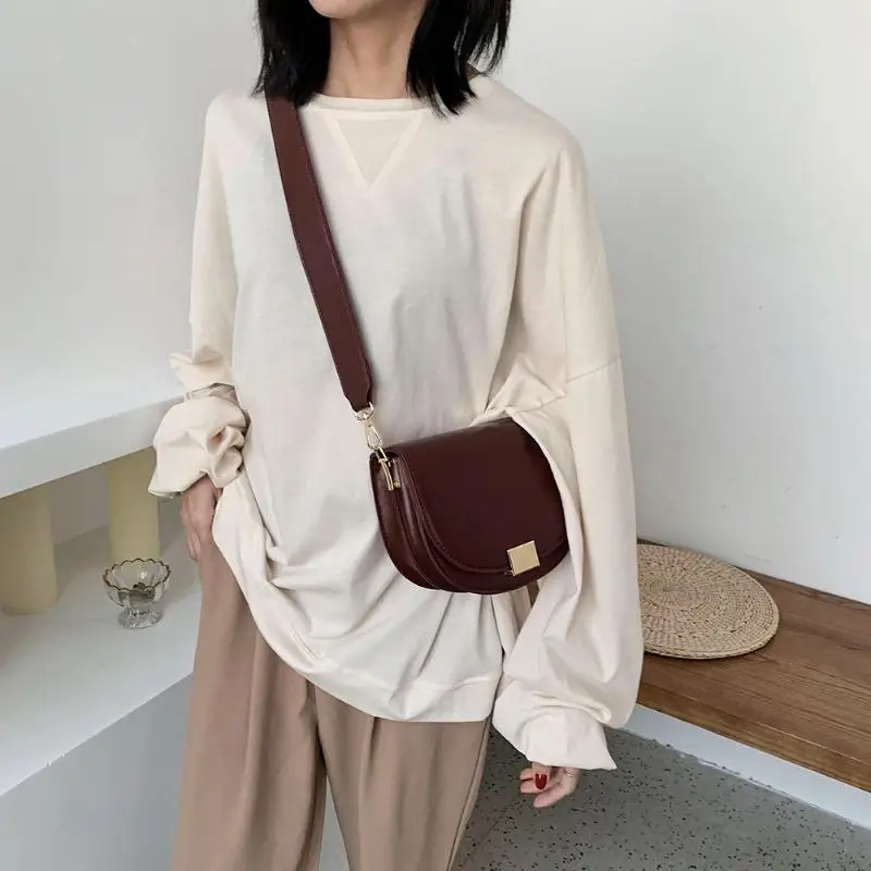 

Fashion Women Shoulder Bag Women PU Leather Retro Metal Buckle Crossbody Bags Multicolor Small Crossbody Handbags