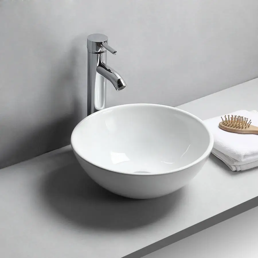 Bowl Shape Bathroom Ceramic Countertop Vessel Sink Wash Basin White For Home Hotel Office | Обустройство дома