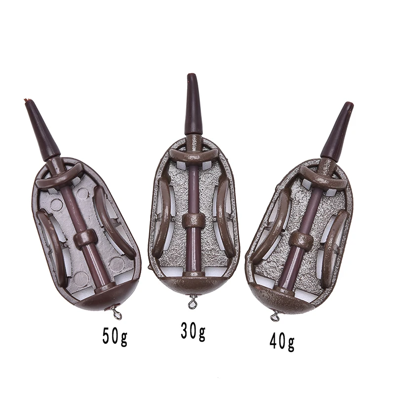 Fishing Feeder Set Combo Inline Flat Method Bream Fishing Tackle Feeder Fishhooks Tackle Accessories 30/40/50/g