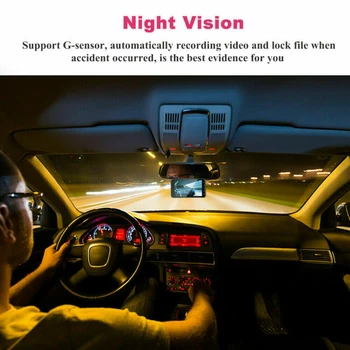 

Dual Lens DVR 1080P Rear View Mirror Dash Cam Night Vision Camera Accessories