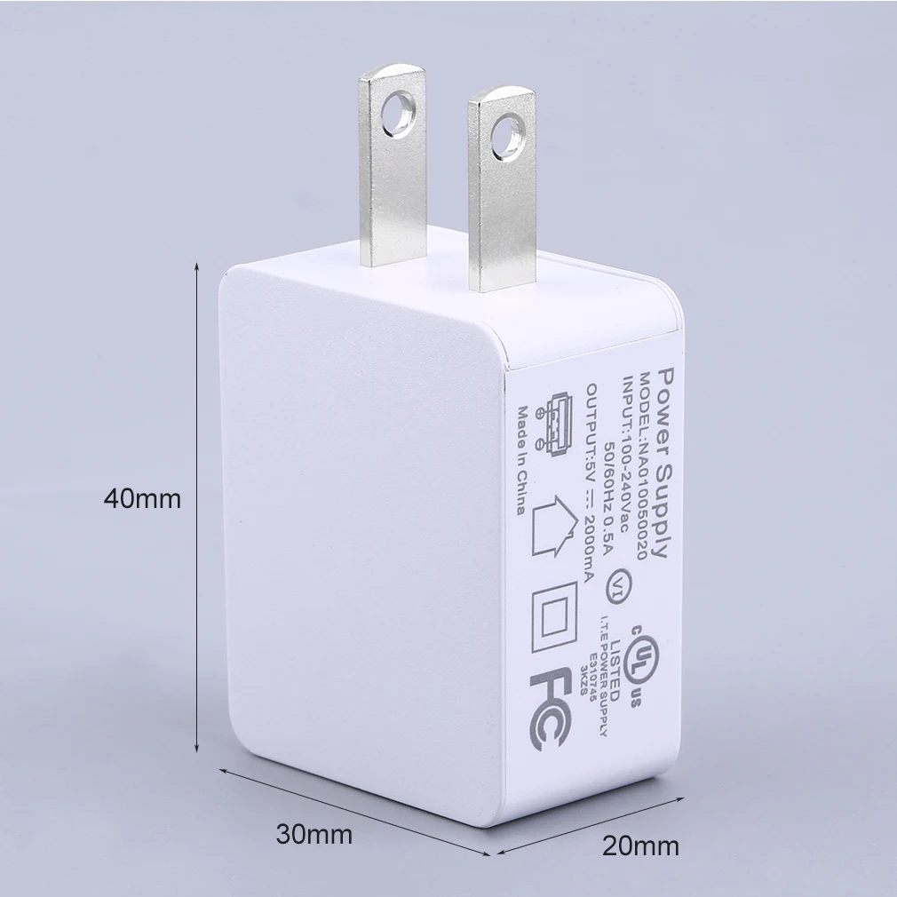 5V 2A практичный USB разъем легкие USB Зарядное устройство Тур Офис Портативный US/EU Plug сотовый телефон Зарядное устройство