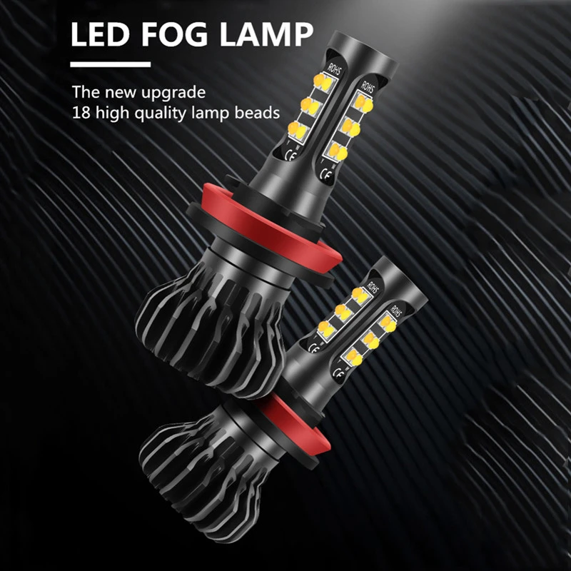 2PCS Canbus H8 H11 H9 LED Fog Light Bulb For Audi A3 A4 B6 B8 A6 C6 80 B5 B7 A5 Q5 Q7 TT 8P 100 8L C7 8V A1 S3 Q3 A8 B9 | Автомобили и