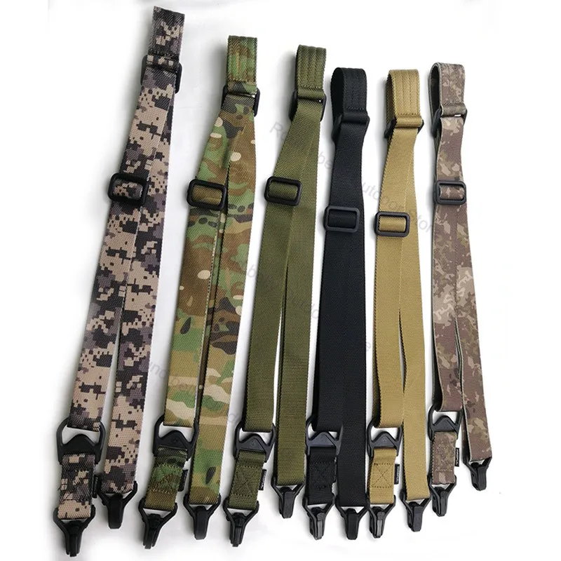 

MS3 Tactical Rope Mission Adjustable Two 2 Points Tactical Rifle Gun Sling Quick Detach QD trap For Outdoor Nylon Belt Rope