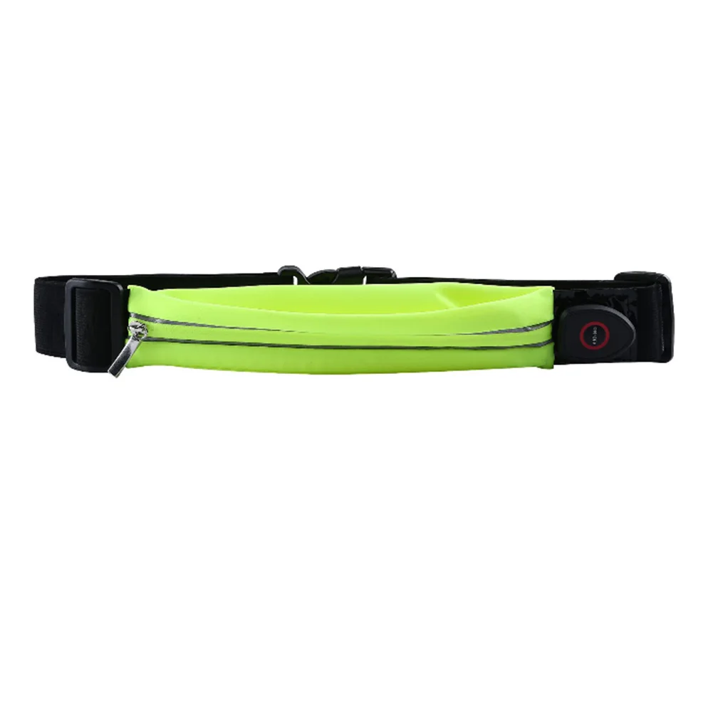 

USB Exercise Waterproof Led Pockets Shine Waist Bag Unisex Night Running Pouch Casual