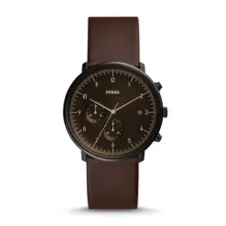 FOSSIL мужские часы Chase Timer хронограф виски кожаные часы модные повседневные кварцевые карманные часы для мужчин FS5485P