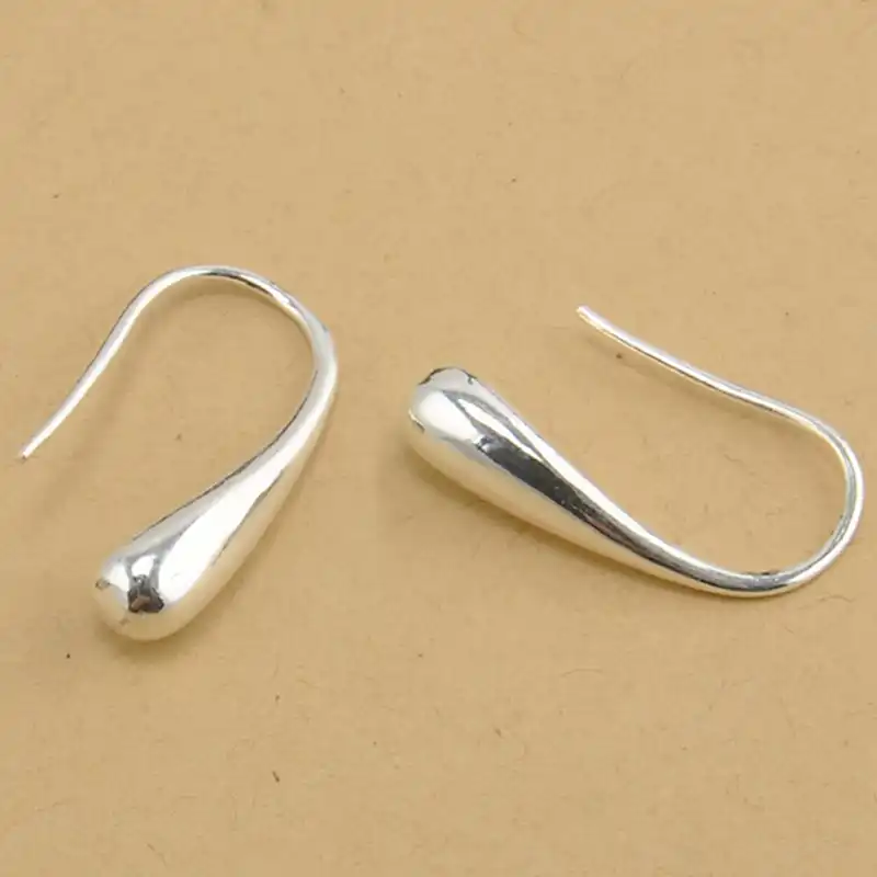 Простой прекрасный каплевидный стиль крючок посеребренные серьги-гвоздики обруч модные ювелирные изделия женские серьги для женщин эффектные ювелирные изделия