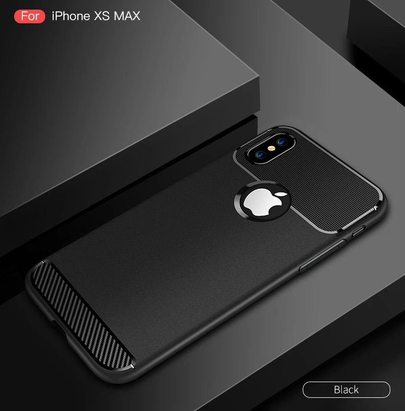

For iPhone X XS Max XR Case Carbon Fiber Cover Business Soft Silicone Phone Matte Case For iPhone X 7 8 6 6S Plus Coque Fundas