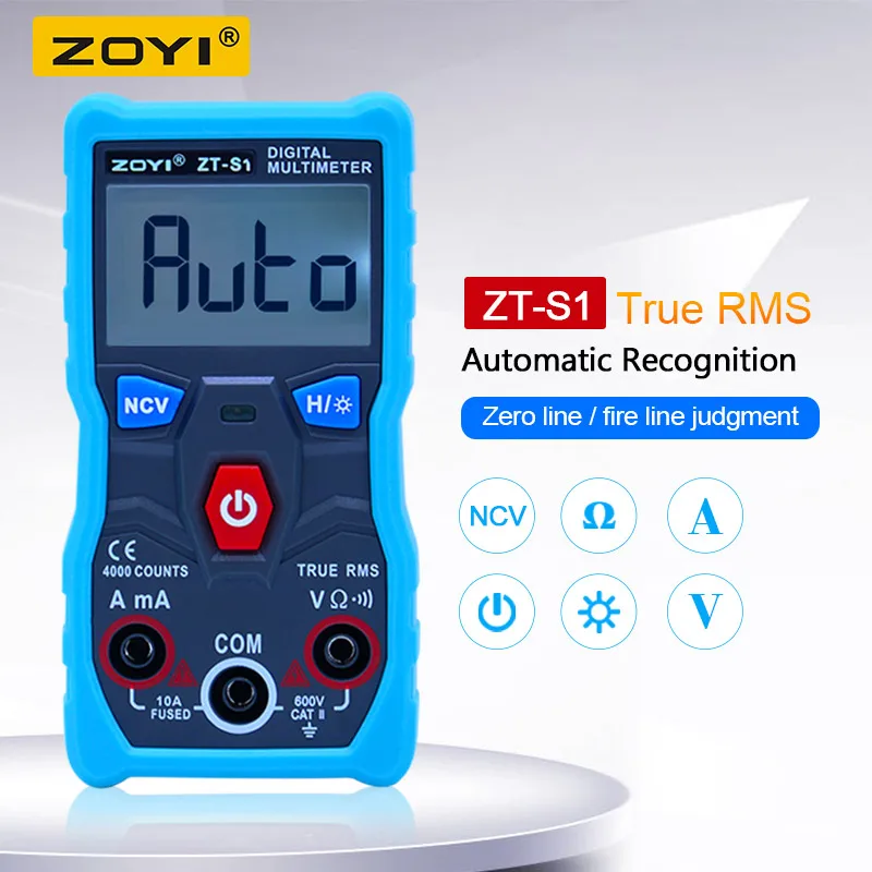 Цифровой мультиметр ZOYI с ЖК дисплеем 4000 отсчетов подсветка автодиапазон