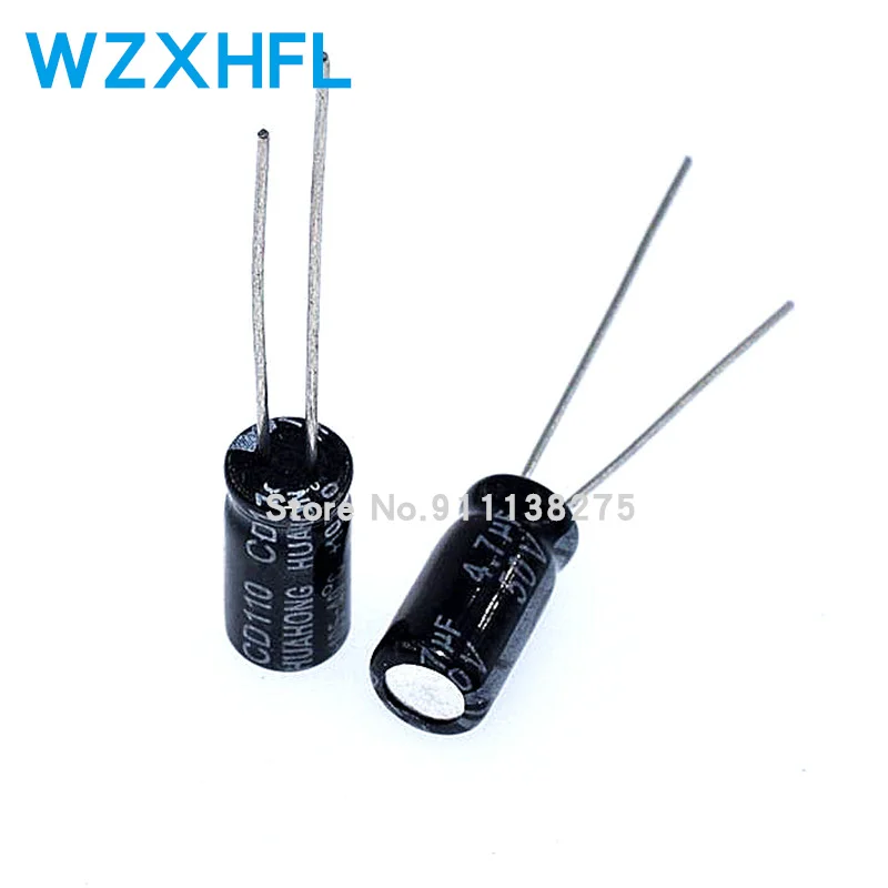 Aluminum Electrolytic Capacitor 50V 0.1UF 0.47UF 1UF 2.2UF 3.3UF 4.7UF 10UF 22UF 33 47 100 220 330 470 680 1000 2000 3300 4700UF