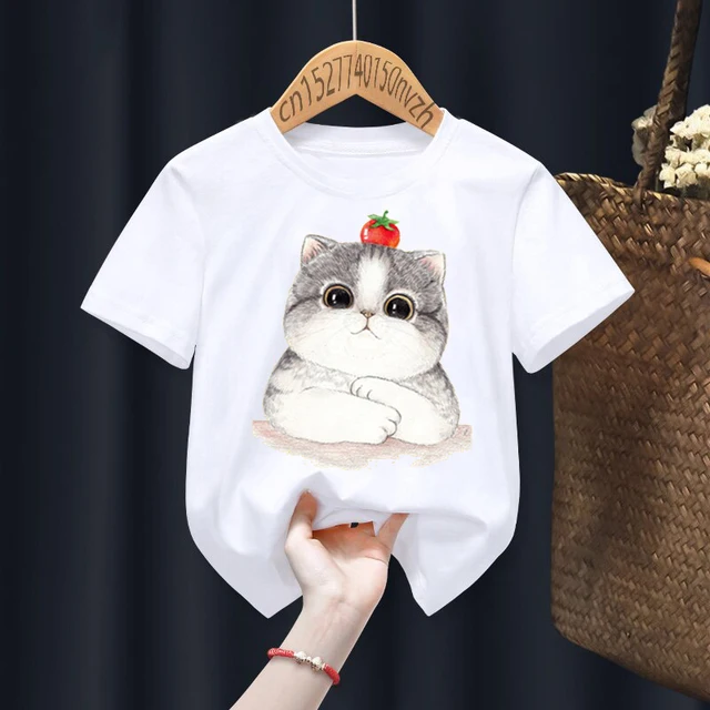 귀여움 하우스의 마법: 2021 New Kawaii Meow 고양이 새끼 고양이 티셔츠