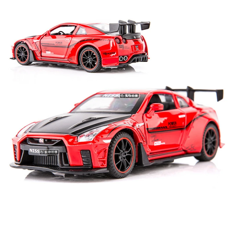 1:32 Nissan Skyline Ares GTR R34 R35 Diecasts & Toy Vehicles Metal Toy Car Model High Simulation Pull Back Collection Kids Toys 9
