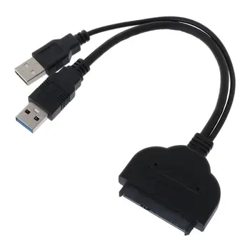

USB 3.0 to SATA3 22Pin Data Power Cable Adapter Converter for HDD 2.5 Inch Hard Disk Disc Driver