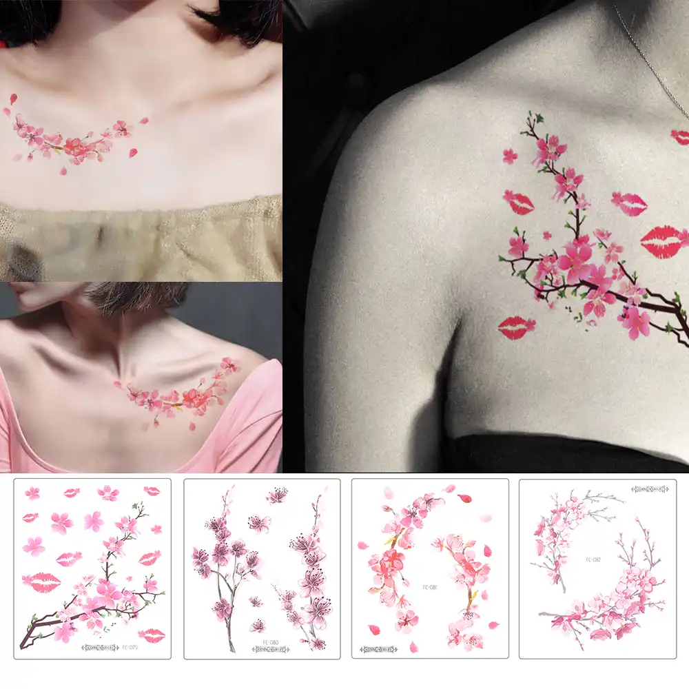 1 Pieza De Clavicula Sexy Temporal Tatuajes Adhesivos Resistentes