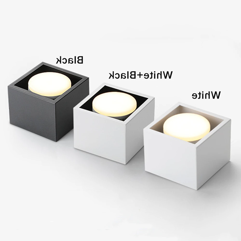 

10PCS Angle Adjust Square LED Surface Mount Downlight with Replaceable LED Lamp 7W 9W 12W LED Spot Light for Living room Bedroom