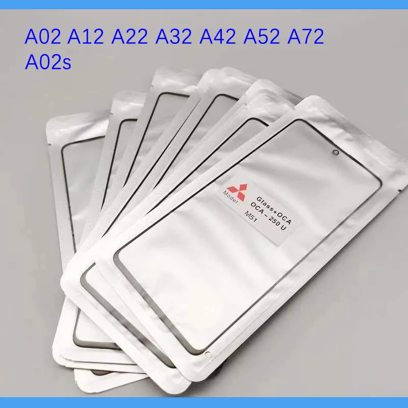 10pcs/lot GLASS +OCA LCD Front Outer Lens For Samsung Galaxy A12 A22 A32 A42 A52 A72 4G 5G A03s A02s Touch Screen | Мобильные