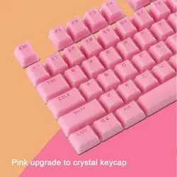 Ледяной Кристалл розовый милый порошок лед хрустальный ключ крышка 104 ключ OEM высота Вишневый порошок механическая клавиатура спутниковая