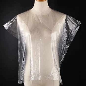 

100Pcs Hair Cutting Capes Disposable Waterproof Transparent Hair Salon Hairdressing Capes Gown ENA88