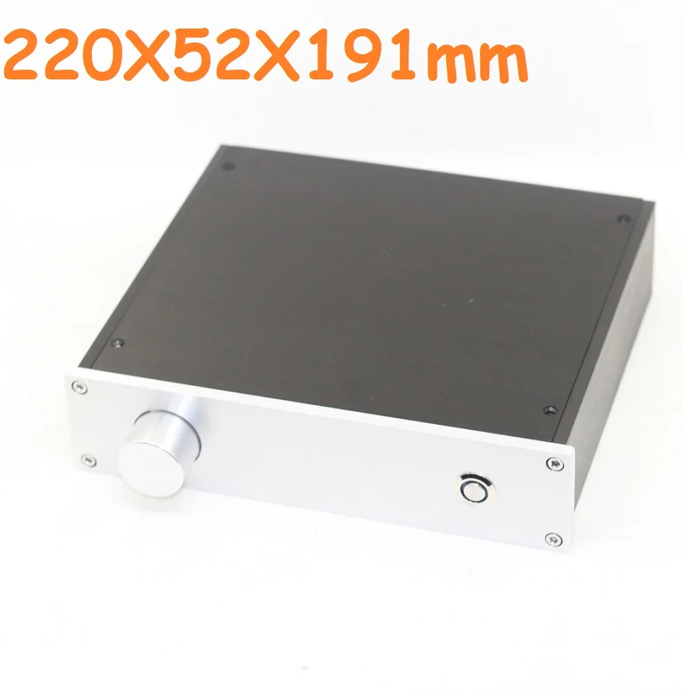 

W220 H52 D191 Anodized Aluminum PSU DIY Power Amplifier Enclosure Headphone Amp Housing Preamp Box DAC Case Hi End Shell Decoder