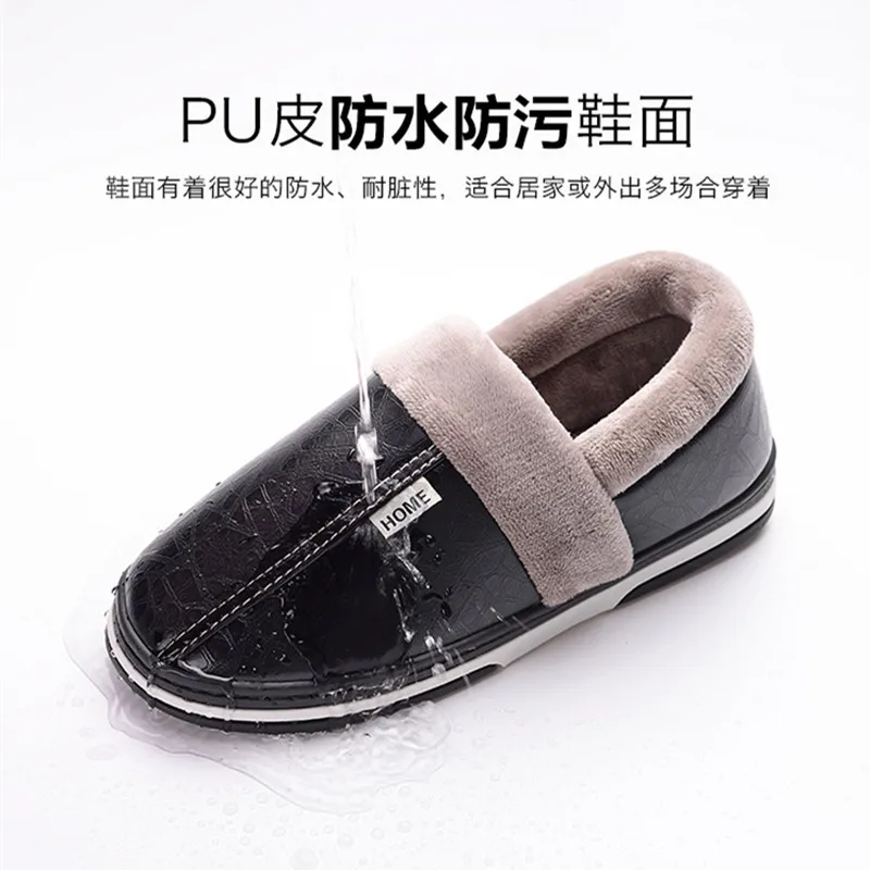 

2018 New Style Autumn & Winter Cotton Slippers Middle Aged And Elderly People-Men Women's Couples Home Old Man Winter Indoor Ant