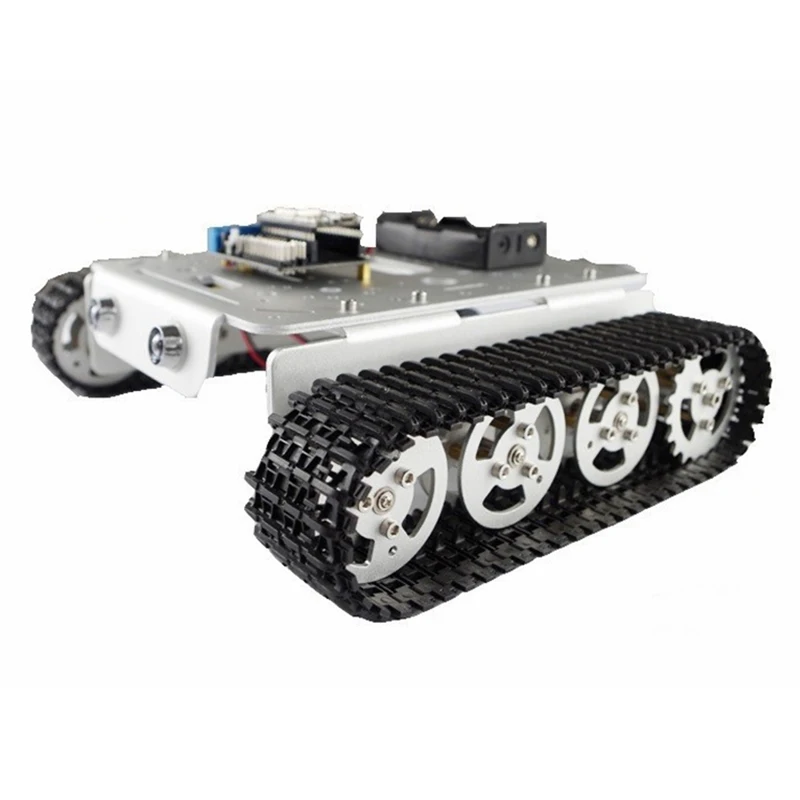 US $122.56 T200 Metal Shell Tank Chassis with NodeMCU Development KitL293D Motor Shield Wireless WiFi RC Control DIY Maker Contest