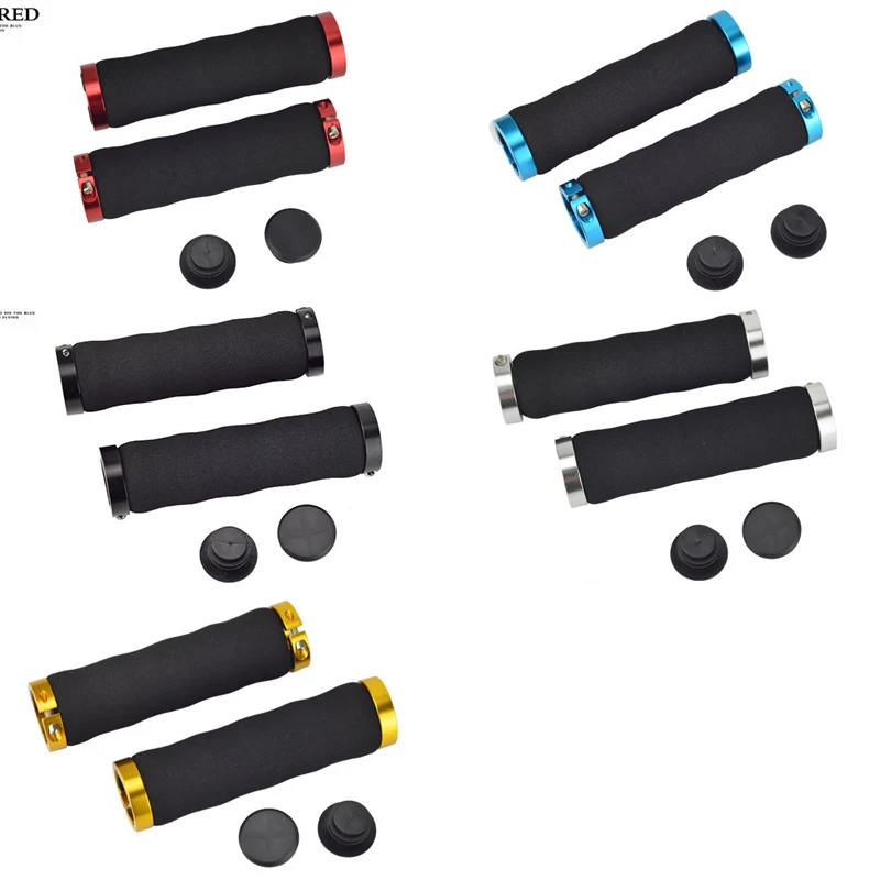 HSSEE Anti-skid Bicycle Handlebar Cover High-density Sponge High-quality Aluminum Alloy Lock Ring Mountain MTB Bike Accessories