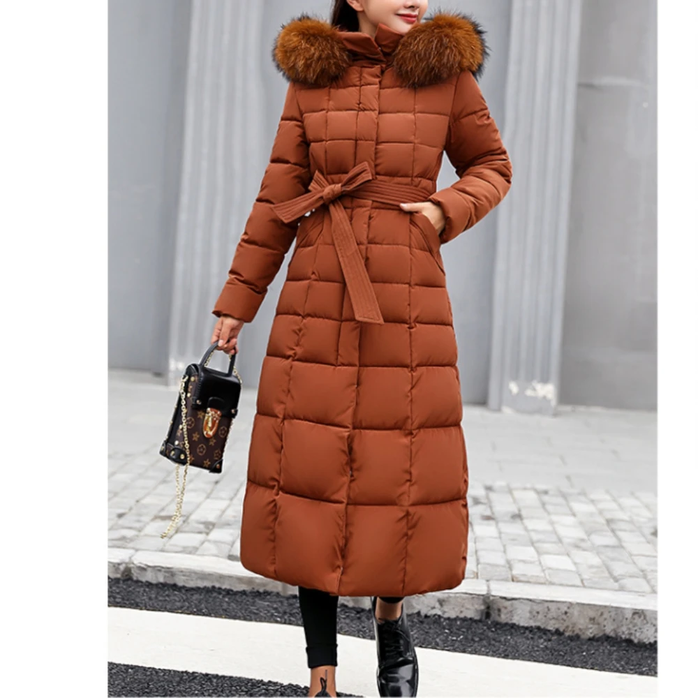 

Cotton Padded Quilted Coat Women Long Parka Tops Autumn Winter Thicken Female Outwear Overcoats Zipper Pockets Slim Jackets
