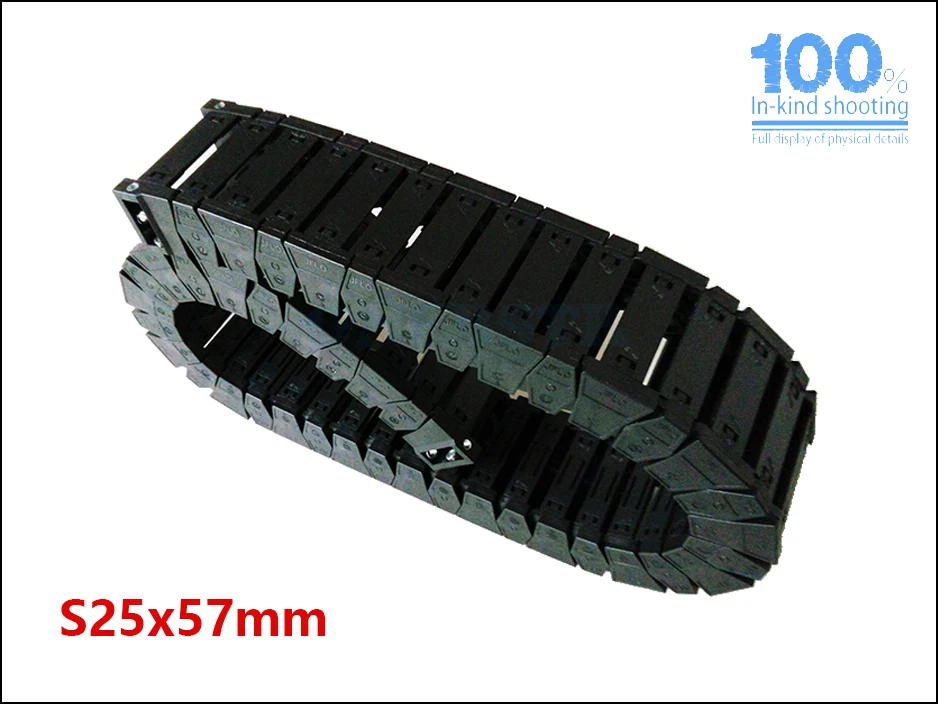 JFLO 1 Meter S25x25mm S25x38mm S25x57mm Drag Chain High-Speed Mute Towline Wire Carrier Cable Tanks Chain S25x77mm S25x103mm 24