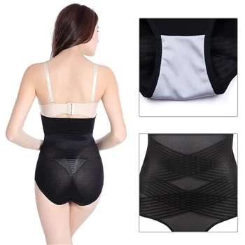 

Solid Women Knickers High Waist Soft Comfortable Postpartum Elastic Daily Body Shape Slim Thin Tummy Tight Triangle Breathable