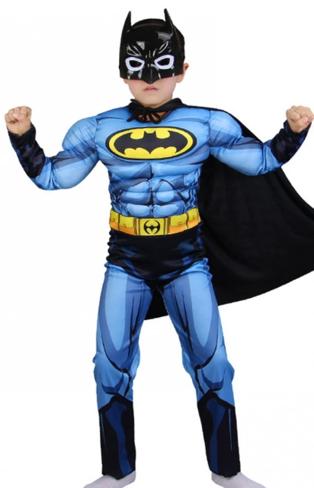 Carnival Costume Superhero With Muscles Batman K-221, Size L (black And  Blue) - Action Figures - AliExpress