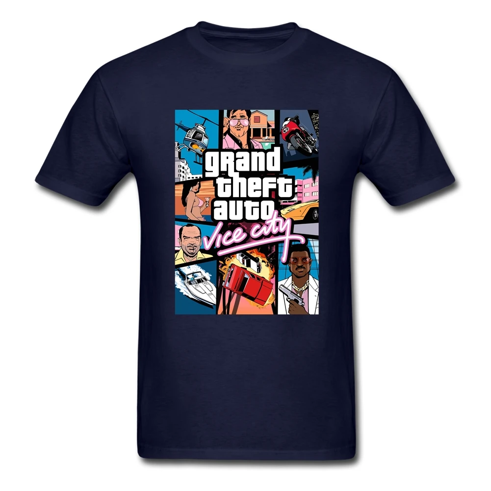 Grand Theft Auto вице-город футболка игры GTA Футболка короткий рукав пользовательские