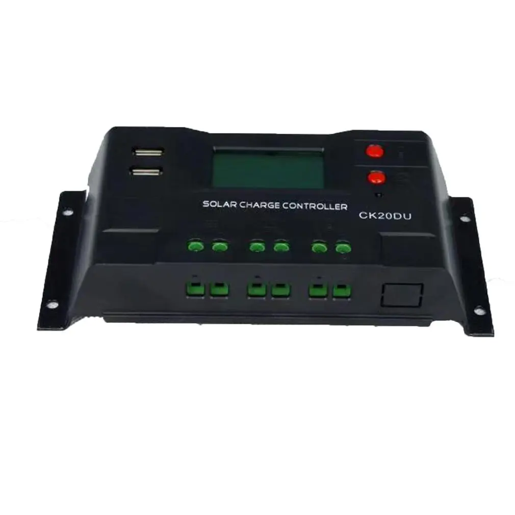 

CK20DU Solar Controllers Automatic Tracking Equipment Charge Home Regulator LCD Display Protect Battery