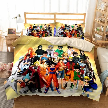 

classic anime ninja boys bedding set king queen double full twin single size bed linen set