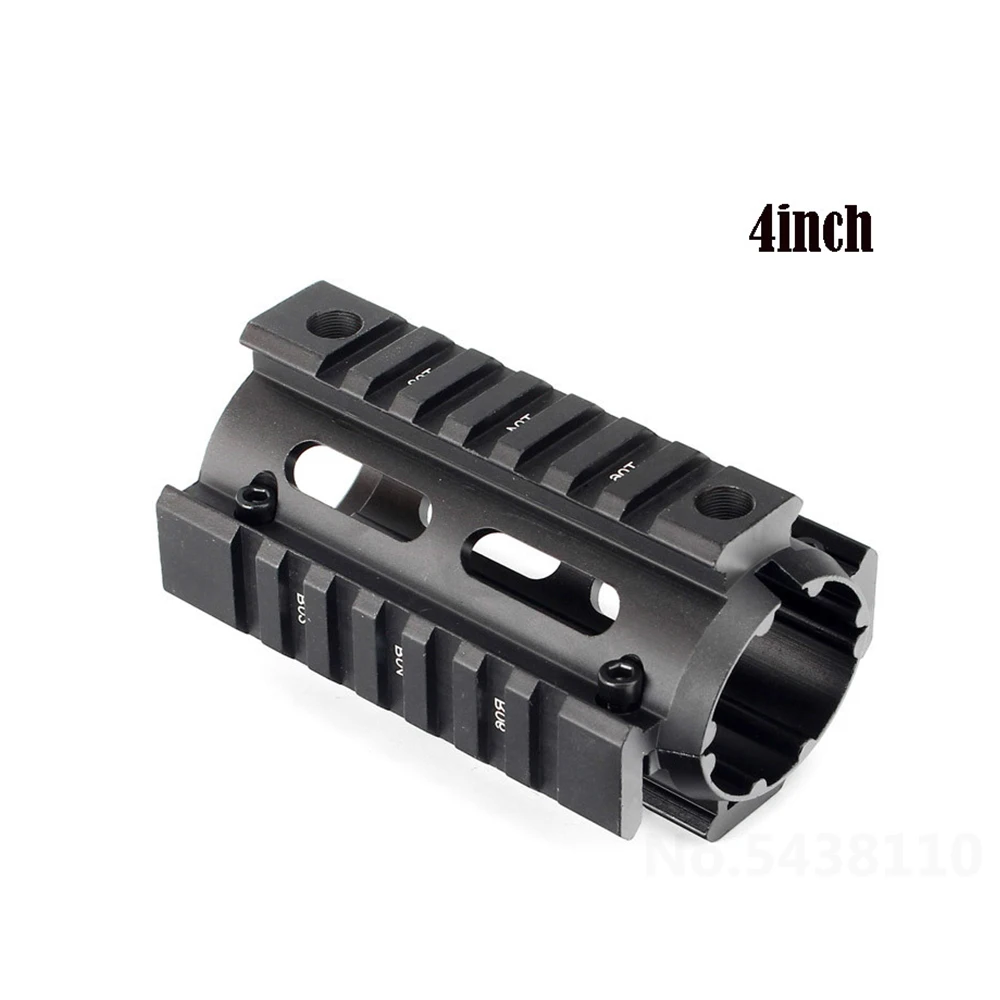 " 7" " дюймов AR15 M4 Carbine Handguard страйкбол AR-15 RIS drop-in Quad Rail Mount Tactical Free Float Picatinny Handguard - Цвет: 4-black