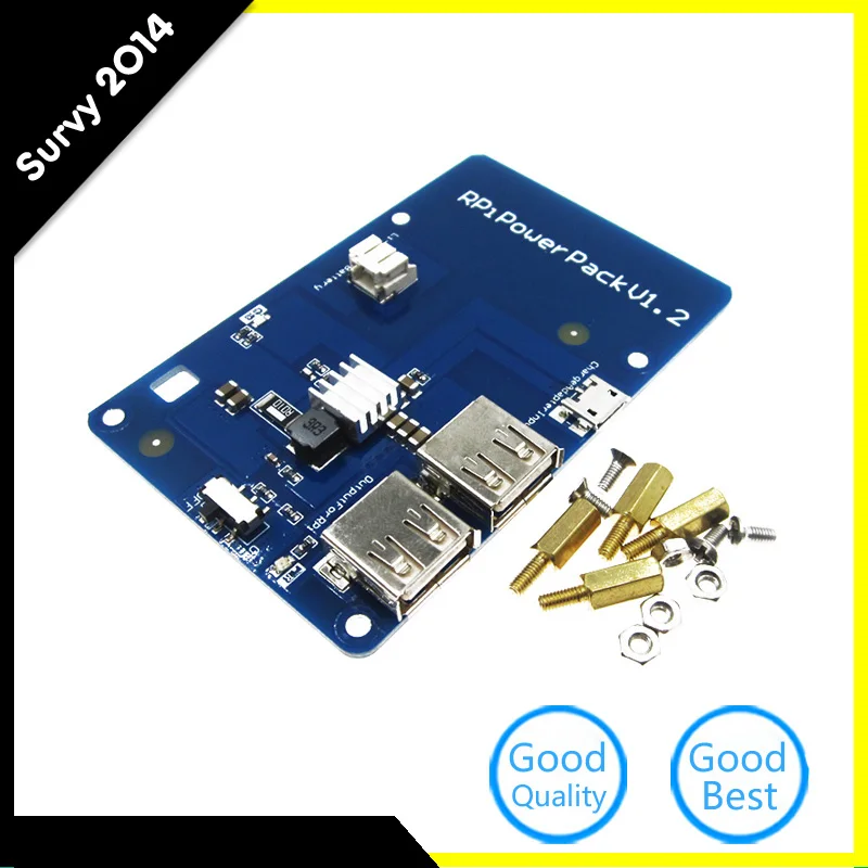 Lithium Battery PowerPack USB Dual Output Expansion Board for Raspberry Pi3
