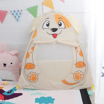 

Gift for Kids Children's Indoor Toy Tent Cartoon Dog Game House Tulle Fun Ball Pool Castle Toy