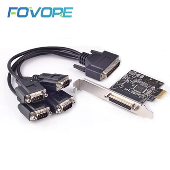 

Serial DB9 RS232 PCI-e Adapter 4 port Serial DB9 RS232 to PCI-e Adapter RS-232 PCI e PCIe Adapter Controller Card MosChip