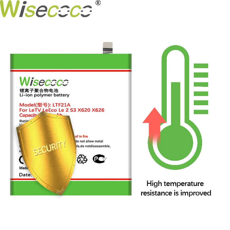 WISECOCO 5 шт. батарея LTF21A 5650 мАч для Letv LeEco Le 2 pro le 2S S3 X528 X621 X625 X626 X20 X25 X620 X520 X522 X525