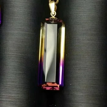 

MeiBaPJ 8*24 Natural Amethyst Gemstone Pendant