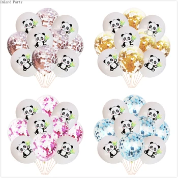 

10pcs/lot 12inch panda Party Balloons Birthday Baloon panda Decoration Latex Confetti Balloon Birthday Party Decoration Balloons