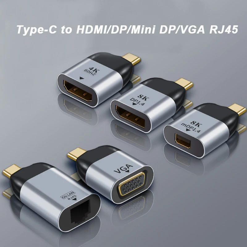 Адаптер 4K Φ к HDMI 8K Type-C Мини DP адаптеру USB C VGA/RJ45 Gigabit Ethernet для MacBook SAMSUNG S20 Ultra S9 S10 + |