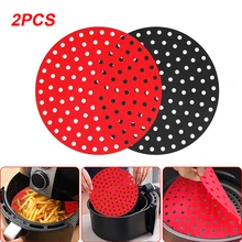 

2Pcs 8.5/9 Inch Air Fryer Pad Steamer Inner Liner Silicone Mold Cake Jelly Pudding Soap Cake Mold Baking Tools
